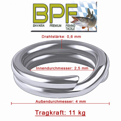10 Angel - SPLITRINGE, SPRENGRINGE, SPRINGRINGE Strong, Edelstahl 10 Stk. ø 10mm