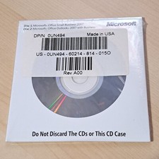 Microsoft Office Small Business 2007 SBE New Sealed 2 Disc CDs Dell