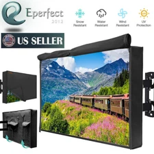 30"-85" 600D Outdoor TV Cover Flat Screens Weatherproof LED Television Protector