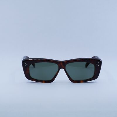 CELINE CL40259I 52N Dark Havana/Green 57-12-140 Sunglasses  display picture 1