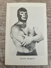 Tarjeta fotográfica Boyd Pierce - Blue Demon 3,5x5,5 de colección lucha libre NWA WWF WCW AWA
