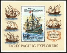 Norfolk Island 1994 - Early Pacific Explorers - Souvenir Sheet - Scott 562 - MNH