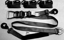 4 Axle Straps Race Car Trailer Hauler Ratchet Tie Down Strap Towing Tow QUALITY