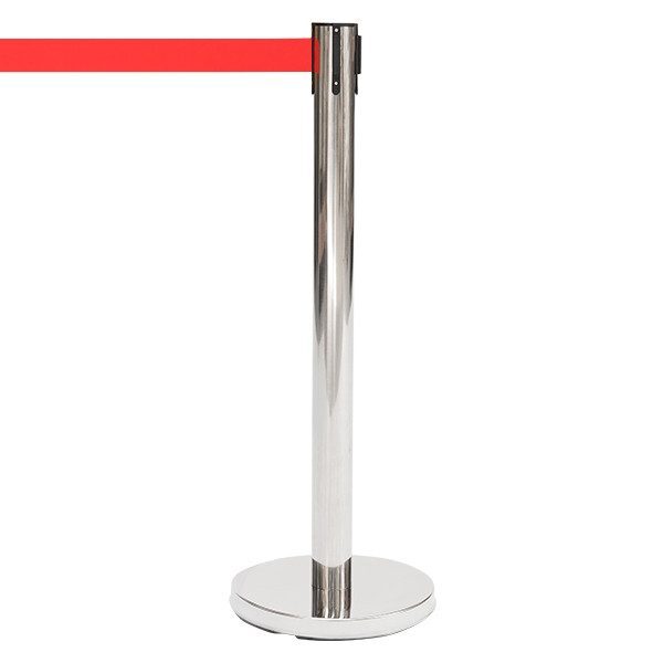 R1903 - Retractable Barrier Post - Red Belt