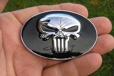 PUNISHER suit 70mm CHRYSLER 300C Grill Replacement UK ~ METAL CAR BADGE Emblem