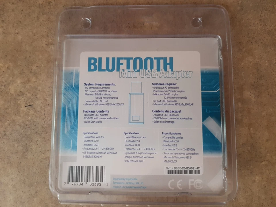 Blue Diamond Bluetooth Mini USB Adapter - Blue Tooth V2.0 98SE/ME/2000/XP K1-3 - Image 2 of 3