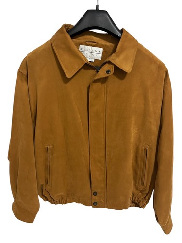 Tehama Clint Xl Khaki Suede Jacket Outwear Mens Size XL Full Zip - Picture 1 of 8