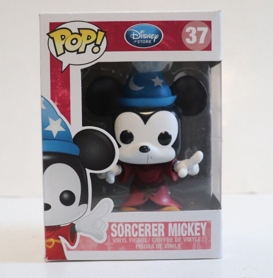Funko Pop Sorcerer Mickey 37 Disney Store Logo