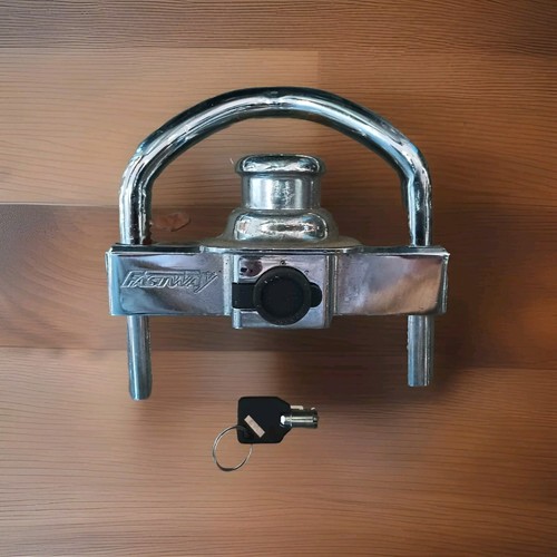 Fastway Trailer Lock, Ball and Clamp, Single Key Heavy Duty Durable for Towing