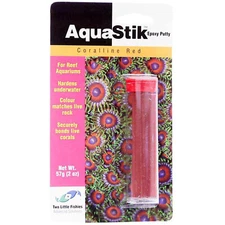 Two Little Fishies AquaStik Epoxy Putty Coralline Red 2oz for Live Rock & Frags