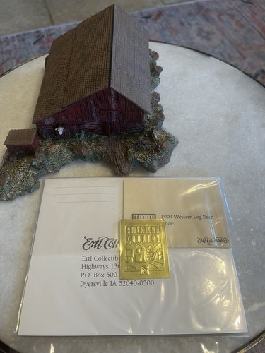 Ertl Collectibles Western Log Fienile. Paese americano. Porcellana fusa a freddo. - Foto 11 di 11