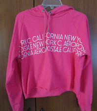 Aeropostale Hoodie Pullover Jacket Sz Medium Cotton Poly Bust 47 Length 19.5 in