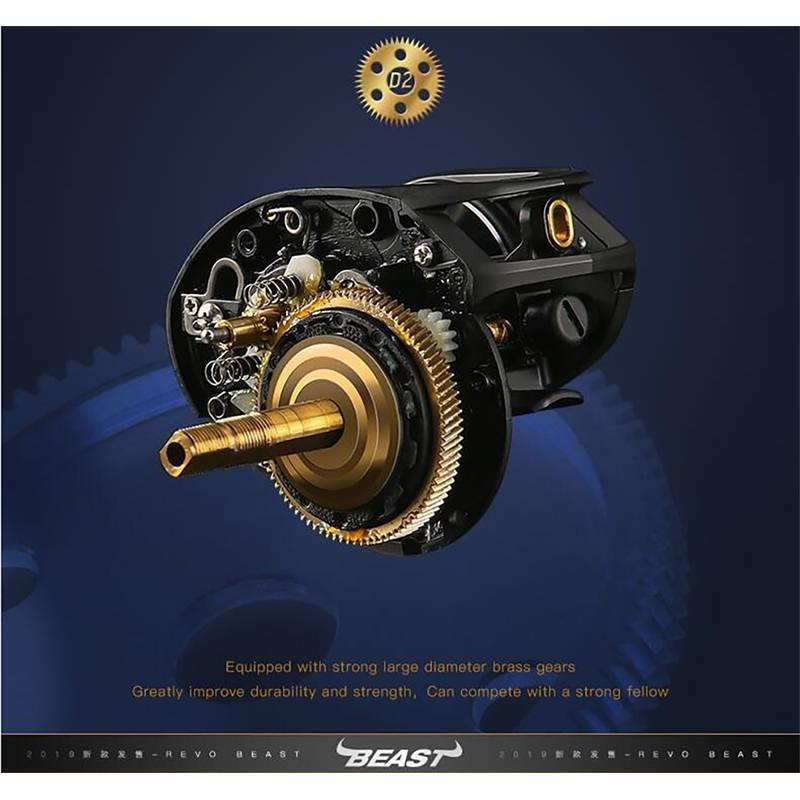 Abu Garcia REVO4 BEAST Baitcasting Fishing Reel 8BB Low Profile Saltwater Reel