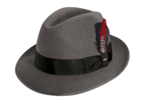 Masonic Mens Grey Fedora Freemason Hat 