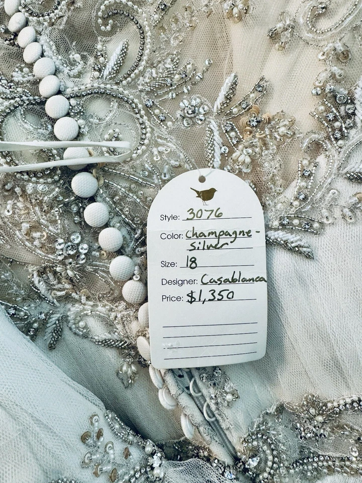 Casablanca Bridal Champagne Style 3076 - Image 3 of 4