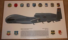 RQ-4 Global Hawk lithograph picture from squadron graphics 17in x 12in