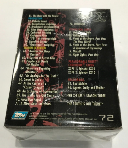 1995-2005 TOPPS + INKWORKS THE X-FILES TRADING CARD COMPLETE BASE CARD SET x 9 - Picture 9 of 21