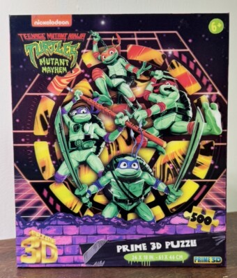 Prime 3D Teenage Mutant Ninja Turtles Mutant Mayhem 500 Pc Puzzle 24 in x 18