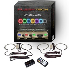 Rgb Multi Color Bluetooth Led Halo Kit For 2002-2003 Nissan Maxima Headlights Rgb Multi Color Bluetooth Led Halo Kit For 2002-2003 Nissan Maxima Headlights