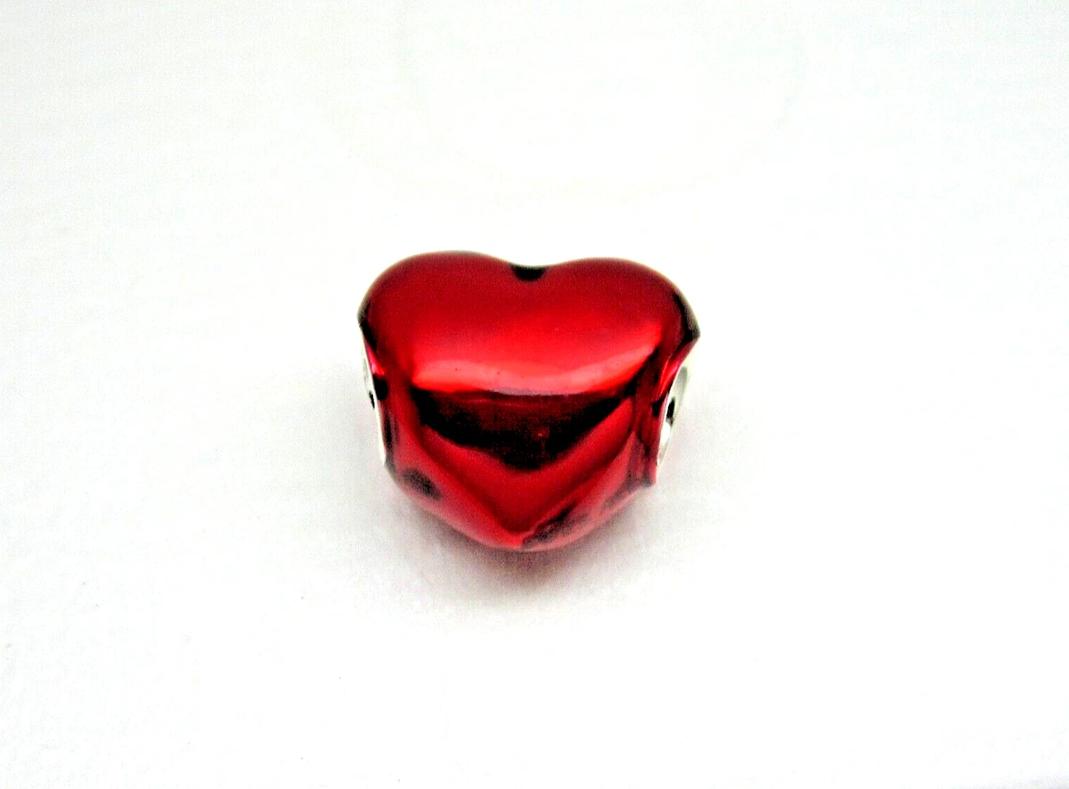 Pandora metallic red heart charm deals