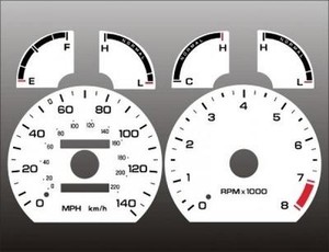 1993-1997 Ford Probe GT Dash Cluster White Face Gauges 93-97 | eBay