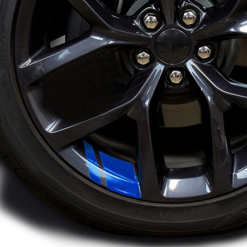 6Pcs Reflective Blue Car Wheel Rim Vinyl Decal Sticker Accessories For 16"-21" - Picture 2 of 6