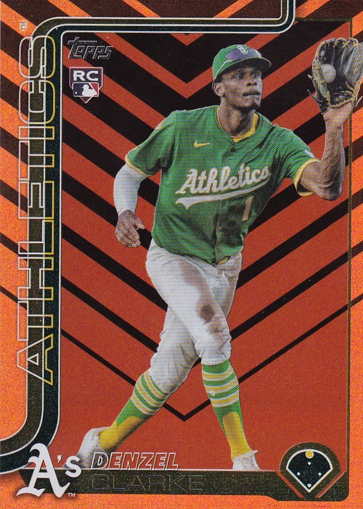 DENZEL CLARKE TOPPS UPDATE ROOKIE HOLIDAY FOIL RC A'S ATHLETICS #US-14 2025 25