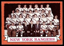 1973-74 Topps Hockey Card Team Photo New York Rangers #102 VG