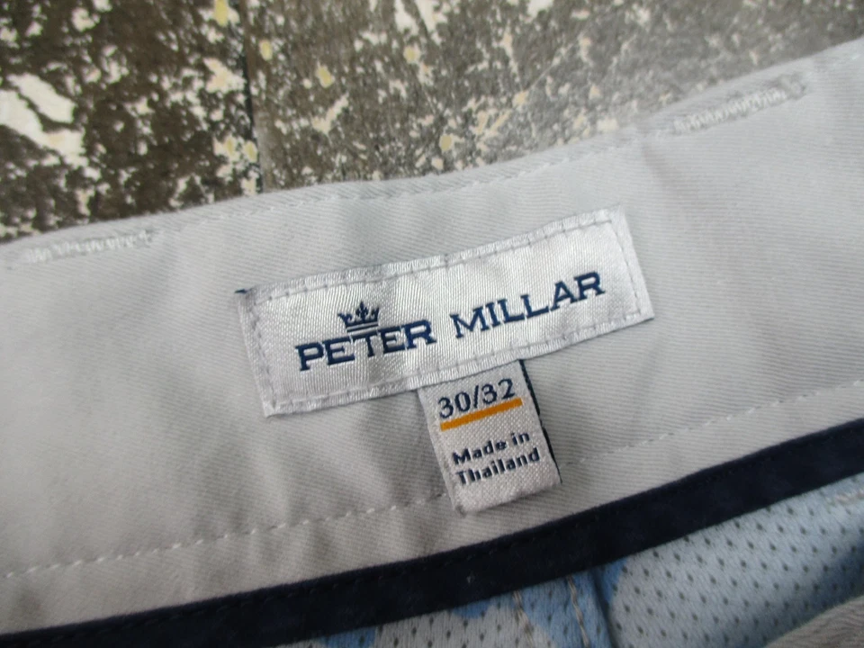 Calça masculina Peter Millar 30x32 cinza claro desempenho EB66 tecnologia de golfe cinco bolsos - Imagem 3 de 4