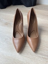 Antonio Melani Brown Leather Pointed Toe Stiletto Heels Slip On Women's 11