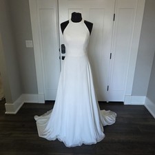 Justin Alexander Private Label Sample Wedding Dress Size 12 Halter Open Back
