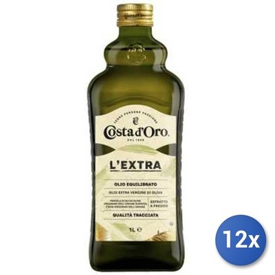 12x Multipack Costa d'oro Olio Extra Vergine Di Oliva 750 Ml