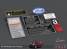 KIT ADESIVI VANO MOTORE PER FIAT PANDA 4x4 dal 1986 (FRANCIA) | 8 adesivi