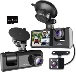 Camara De Seguridad Para Carro Objectifs auto Delantero/Trasero/Interior Dash Cam