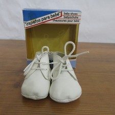 Cuquito Baby Shoes White Soft Sole Lace Up Size 16 (3-6 Month) NIB Made in Spain