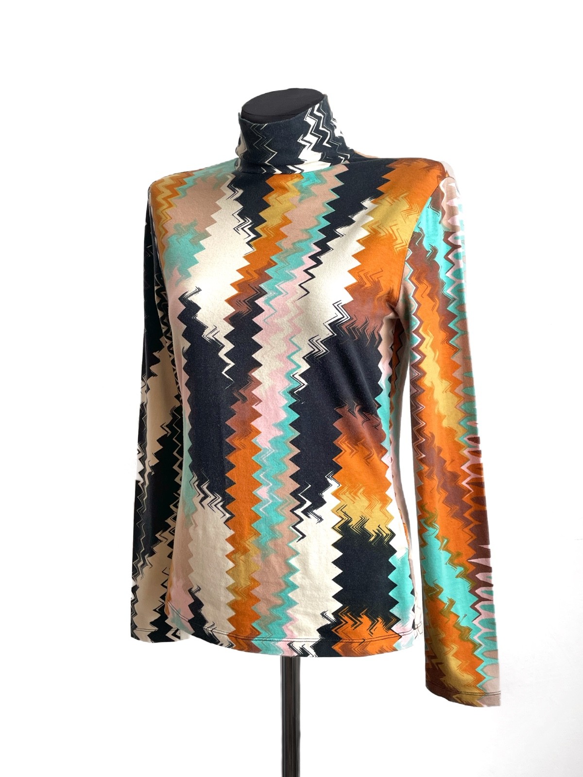 Missoni Multicolor Zigzag Pattern Long Sleeve Top… - image 1