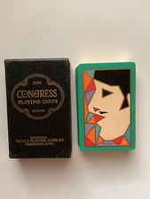 Antique Congress 606 Art Deco Narrow Named “SERGE” Playing Cards c.1929