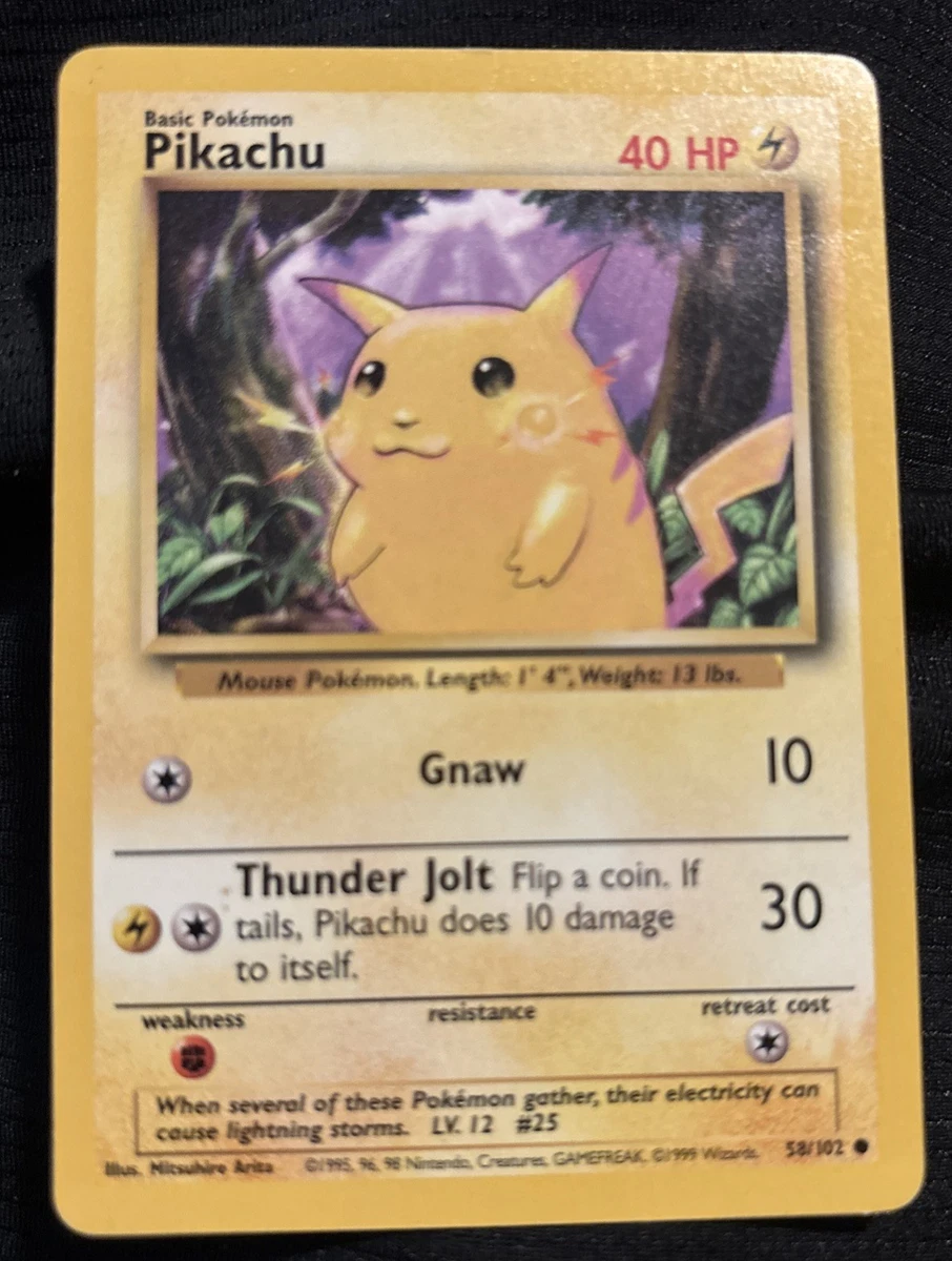 Pikachu Pokémon TCG Individual Trading Card Games Base Set in