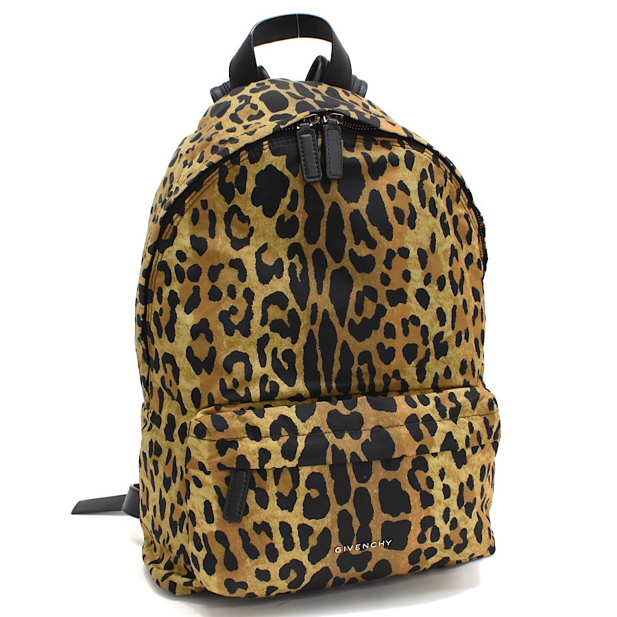 Givenchy Nylon Backpack Leopard Print Silver Hard… - image 1
