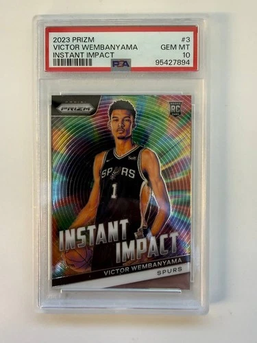 2023 Victor Wembanyama Panini Prizm Instant Impact #3 RC PSA 10