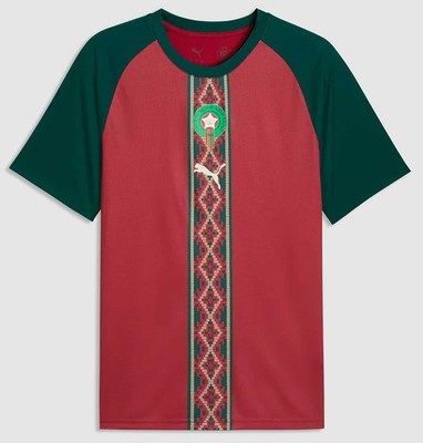 Puma Marokko Warm Up Jersey rot FRMF Prematch Shirt Morocco Aufwärmtrikot M-3XL