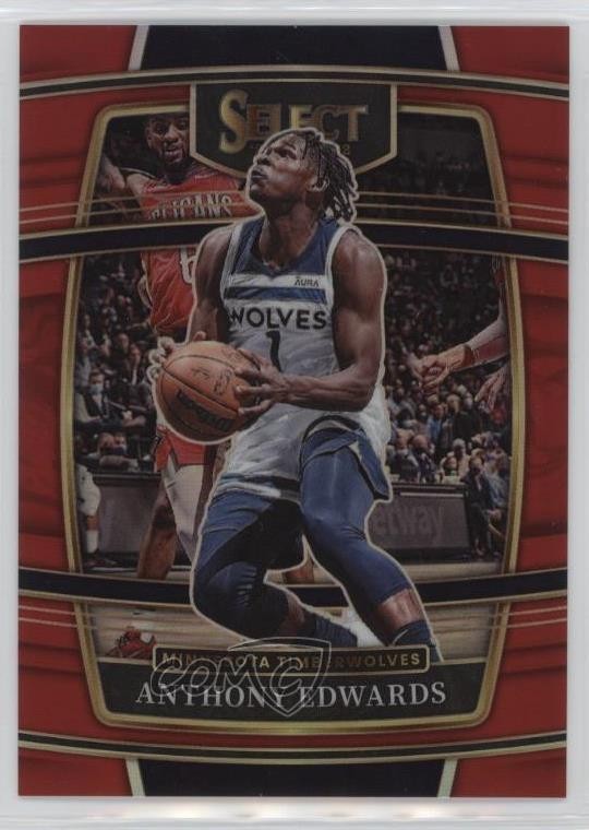 2021-22 Panini Select Concourse Red Prizm /199 Anthony Edwards #49 rf2