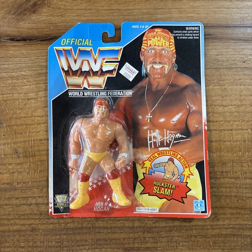 Vtg WWF Hasbro Hulk Hogan Series 5 Blue Card 1992...