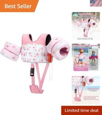 Toddler Swim Vest, Toddler Floaties Fit 13-30 Lbs, Puddle Kids Jumper with Ad...
