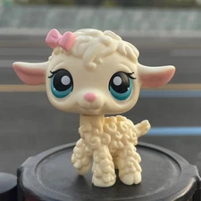 1PCS Mini Pet Shop LPS Sheep Toy Cream Lamb#186 Collect Figure Kid Delicate Gift