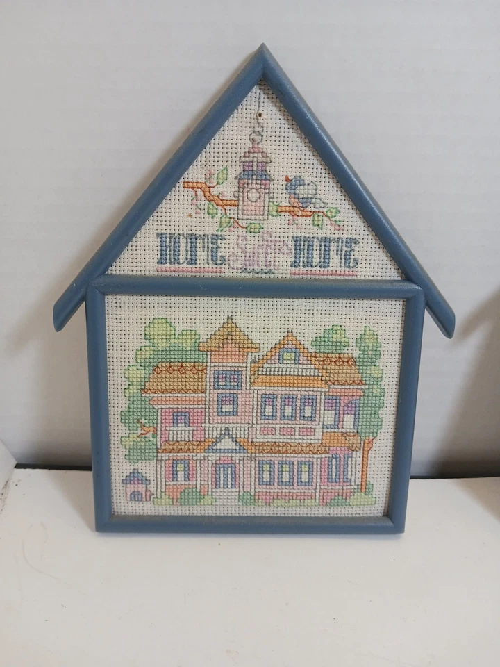 2x Diseños de punto de cruz vintage de cabañas contadas Bucilla Foto 2 de 4