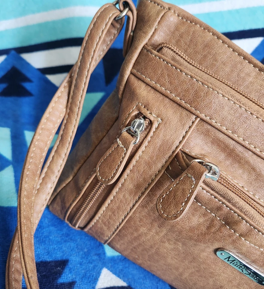 Bolso de Hombro Multi Sac Marrón Mediano Ajustable Doble Asa 60868 Foto 2 de 4