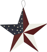 American Barn Star, Metal Patriotic Old Glory American Flag Barn Star Wall Decor