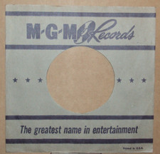 "M.G.M","Company Sleeve","Original","45rpm","7inch","Record","Vintage",, ;0>