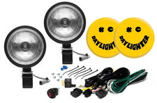 Kc Hilites Halogen Spread Daylighter 6 Round Driving Lights Kit Classic Covers